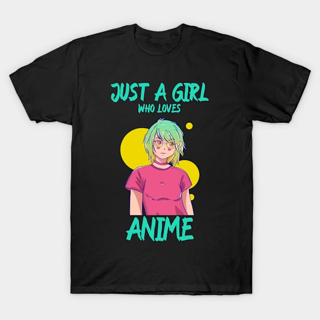 Just A Girl Who Loves Anime T-Shirt by Screamingcat